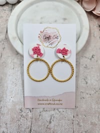 Image 1 of Terrazzo Hoop Earrings