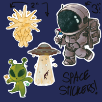 Image of LIMITED space stickers mini-pack!