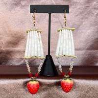 Image 2 of One Tier Strawberry Dentalium Earrings