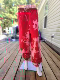 Image 1 of Chaotic Blot Red Sweatpants