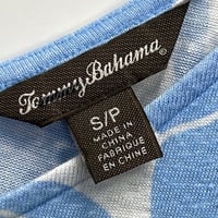Image 10 of TOMMY BAHAMA blue and white floral Hawaiian print sleeveless maxi dress