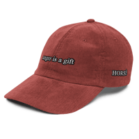 Image 1 of anger is a gift vintage corduroy cap