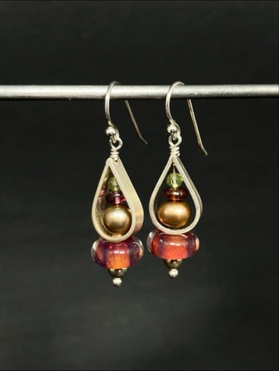 Image of Silver Teardrop Earrings