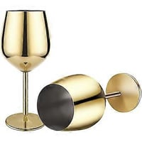 Image 2 of Stainless Steel Gold Wine Goblet 