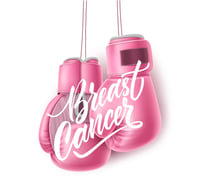 Image 2 of Pink Breast Cancer Boxing Glove Earrings