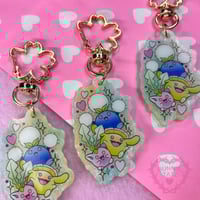 Hoppip Family Shell Keyring