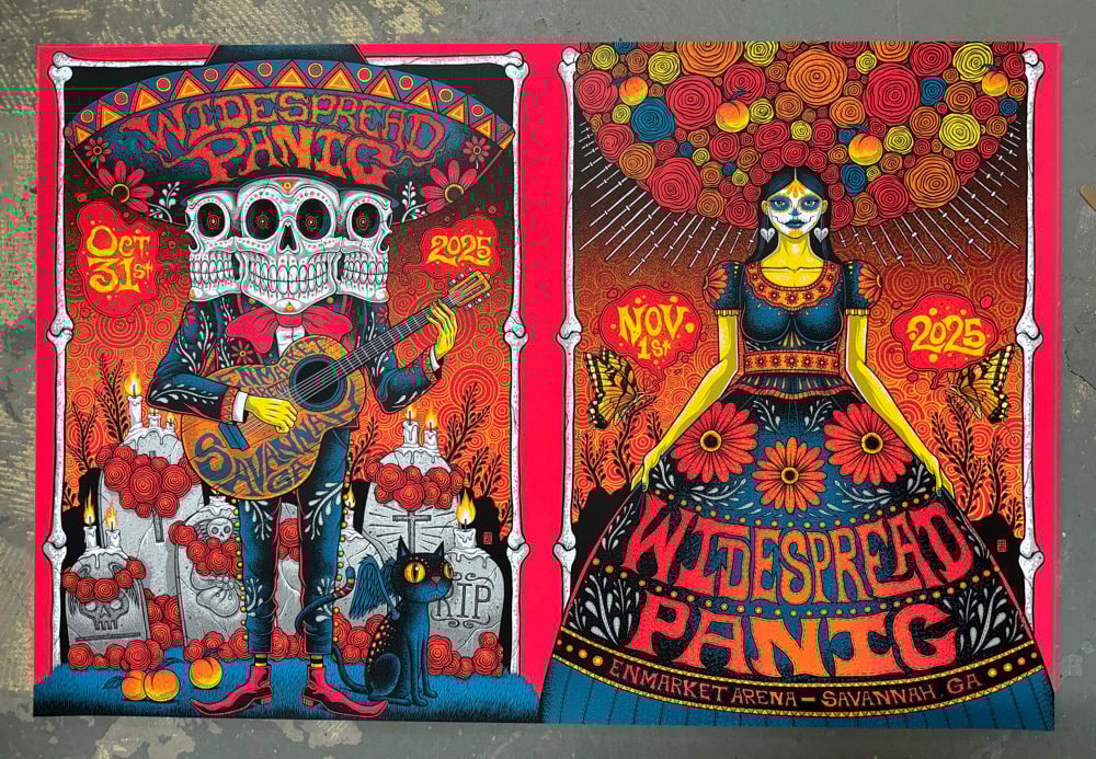 Widespread Panic - Halloween 2025 Diptych - Regular and Lava Foil