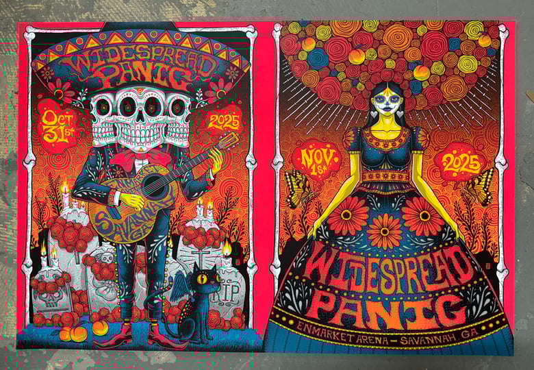 Image of Widespread Panic - Halloween 2025 Diptych - Regular and Lava Foil