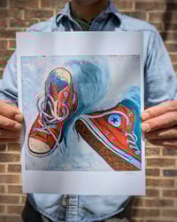Red Chucks in Acrylic, Archival Print