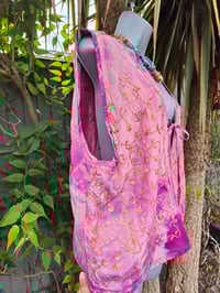 Image 7 of Mykonos sari jewel oversized waistcoat / top 10-18 pink tie dye