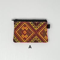 Image 3 of Mini Quilted Zipper Pouch / Keychain Wallet - African Print