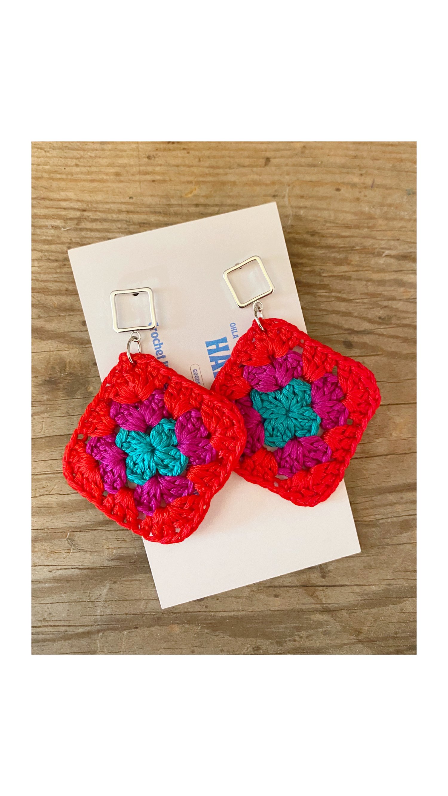 Image of Granny Square Earrings 