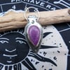 Ethereal Elixir Purpurite Potion Bottle Pendant (large) Moon Detail