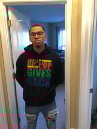 Image 3 of HHGB LETTER HOODIE - Black