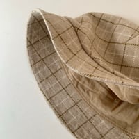 Image 3 of Gracie cloche tan check