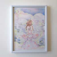 Image 5 of polka dot princess framed original 