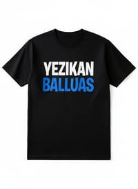 Image 3 of YB Men's White/Blue Burbank Bold Print Crew T-shirt