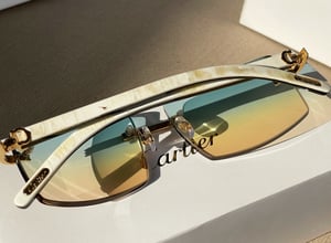 Image of AUTHENTIC CARTIER CT0286O 003 - [MIXED HORN] CUSTOM LENS 010