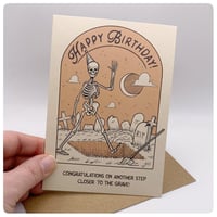 Image 1 of Skeleton Happy Birthday Card