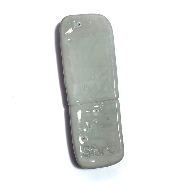 Grey Ceramic Phone Pipe