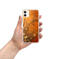 Image 6 of Baroque Goth Inspired Gold and Orange Textured Floral Look Clear Case for iPhone®