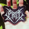 “Past” - Grunge Small Car Sticker! Car & Skateboarding decals! Die-cut Style!