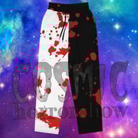 Black n White bloody Wide-leg joggers