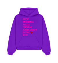 Image 1 of SFWNWDSY* HOODIE - SYRUP / FLAMINGO 