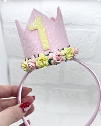 Image 2 of Baby Pink & Lemon Birthday Crown