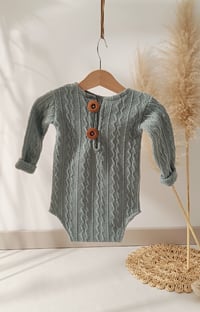 Image 1 of Photo prop | Boy bodysuit for photoshoot | Shawn | size 9-12 months | sage