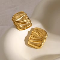 Image 2 of Alara Chunky 18k Classic Earrings 
