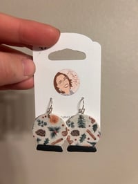 Image 1 of Snow Globe Earrings: Vintage Christmas