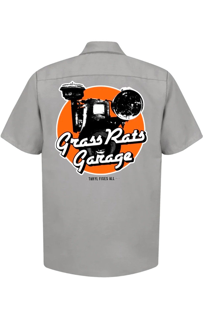 Grass Rats Garage Work Shirts! Med-6XL 