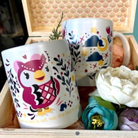 Image 1 of Mug céleste hibou AC. Vendu à l'unité ou à intégrer dans un lot de 3 (36€ les 3)