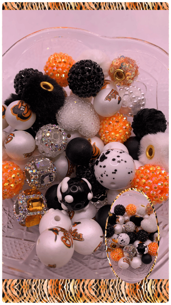 Image of Orange Bird Beads