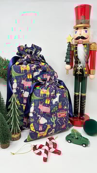 Image 2 of Le Pochon-Cadeau doublé coton Noël fun