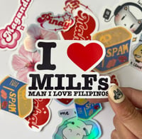 Image 1 of I Love Milfs Man I Love Filipinos Vinyl Sticker