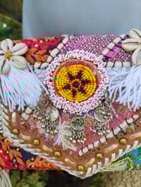 Image 5 of Chilean Bag -white tassles / fringes and Silver strap