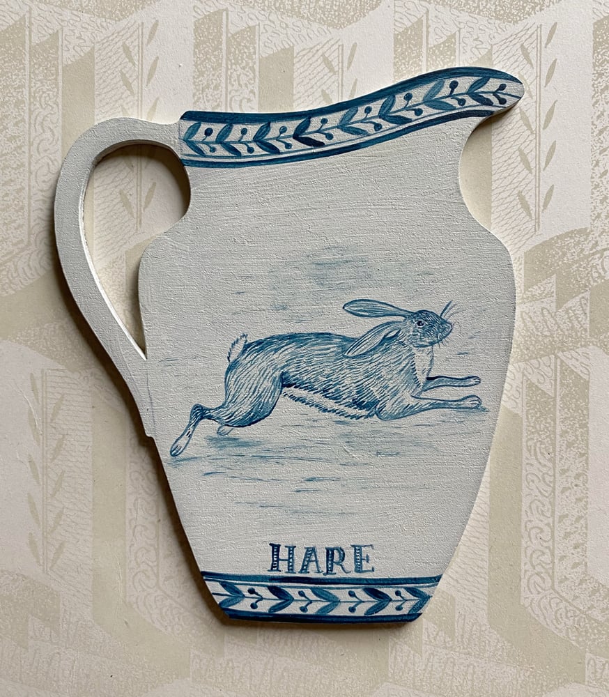 Image of Small wooden hare jug
