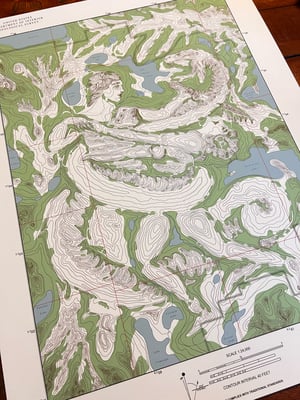 Image of Garden of Eden Topo Map print PRE ORDER