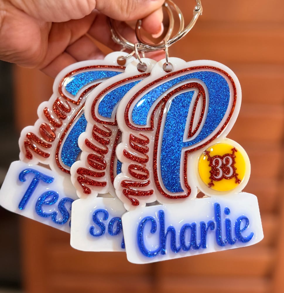 Image of Custom Bag Charm  ( sports tags ) 