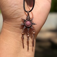 Image 2 of Pink Rhodonite Sun Pendant 🩷