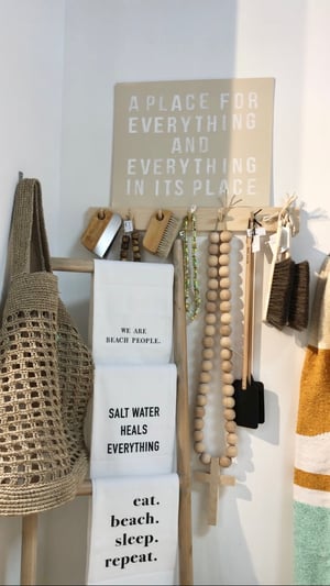 Image of Wood + Leather Fly Swatter