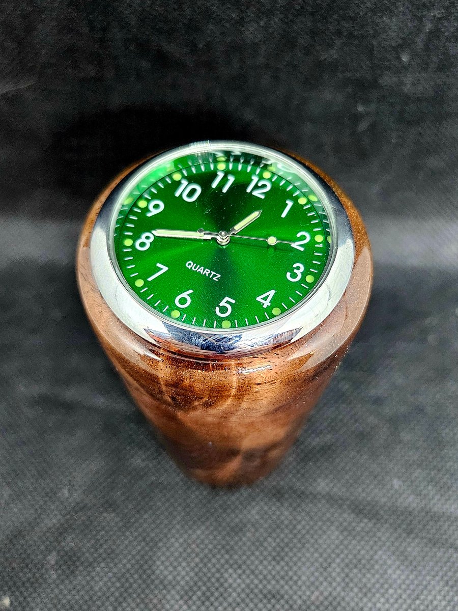 Image of Walnut/Green Clock Shift Knob