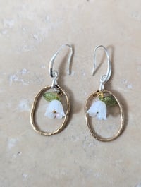 Image 2 of Boucles d'oreilles Muguet cadre 