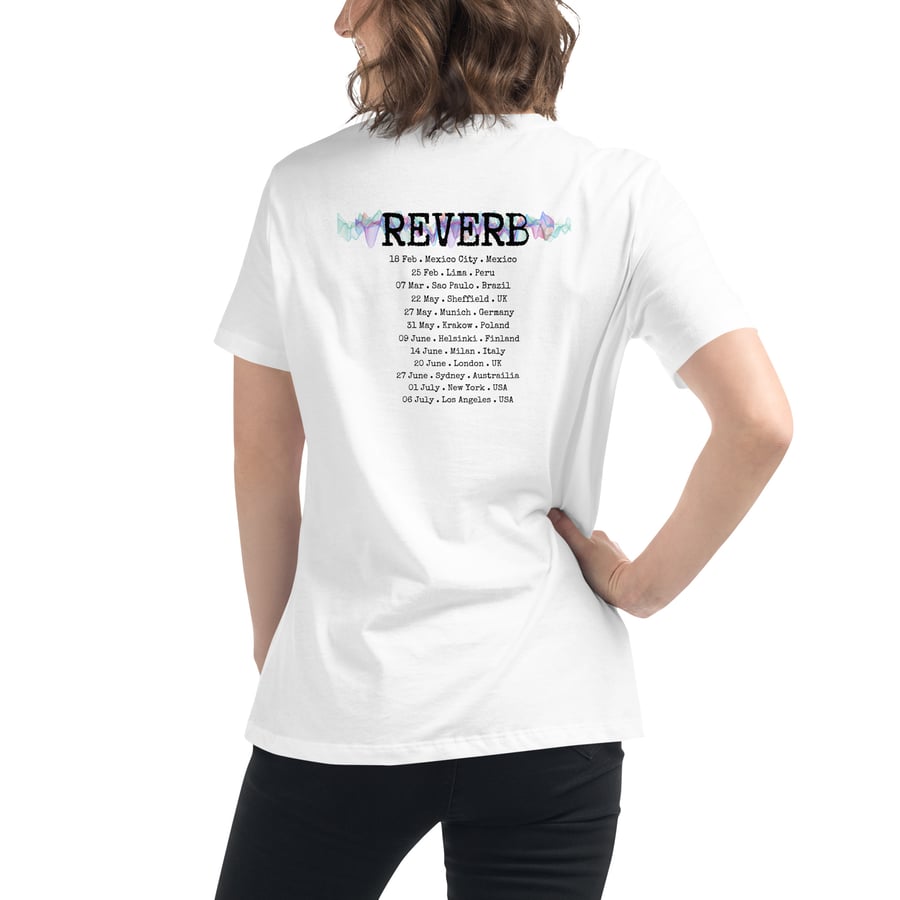 Image of Women's Relaxed T-Shirt Reverb tour tshirt 