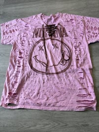 Xlarge Nirvana pink/brown lace destroyed 
