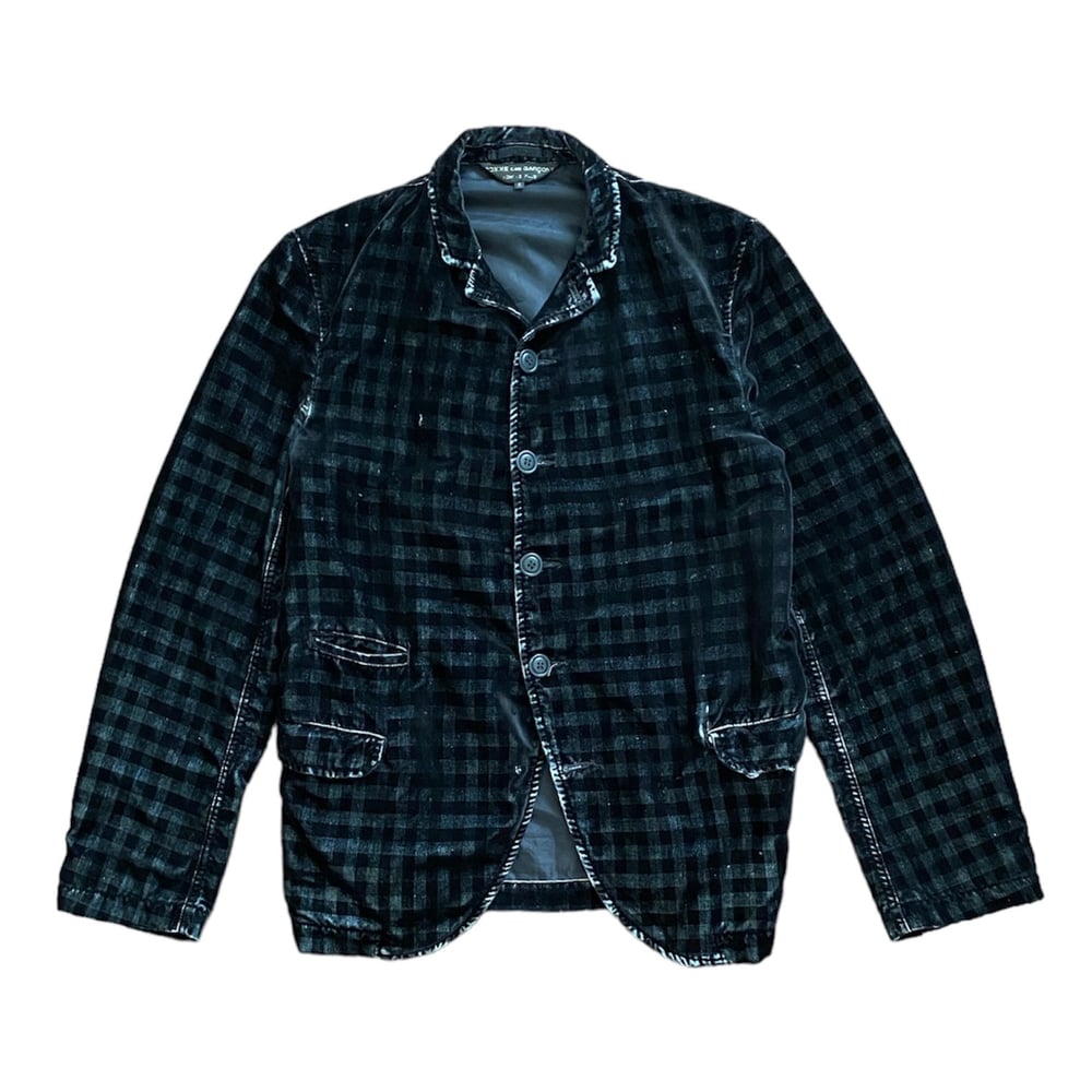 Comme Des Garcons Homme Plus AD2011 Velour Checkered Blazer  