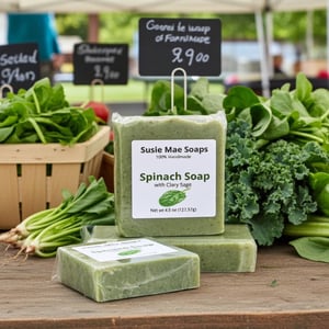 Image of Spinach Soap (with clary sage)
