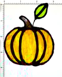 Image 2 of Classic Pumpkin Stained Glass Suncatcher